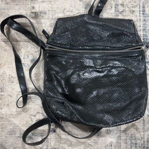 Black shinny backpack